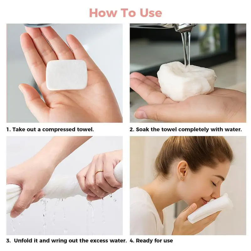 30 Pack Compressed Disposable Face Towels - Soft & Absorbent Travel Towels - Image 5