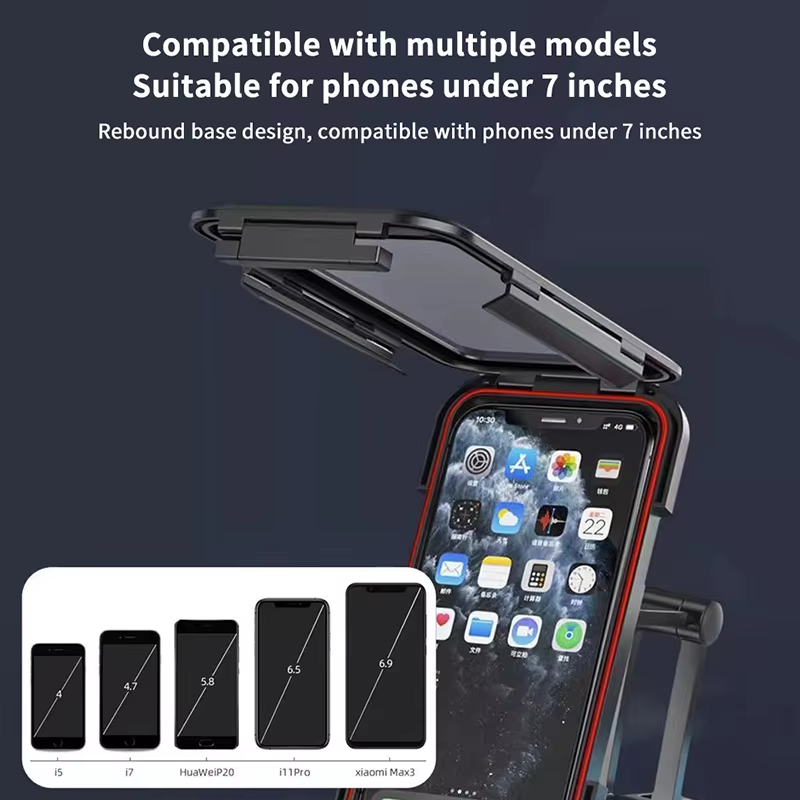 iLead Motorcycle Waterproof Phone Mount Case 360° Rotating Holder for Up to 6.9" Phones - Image 6