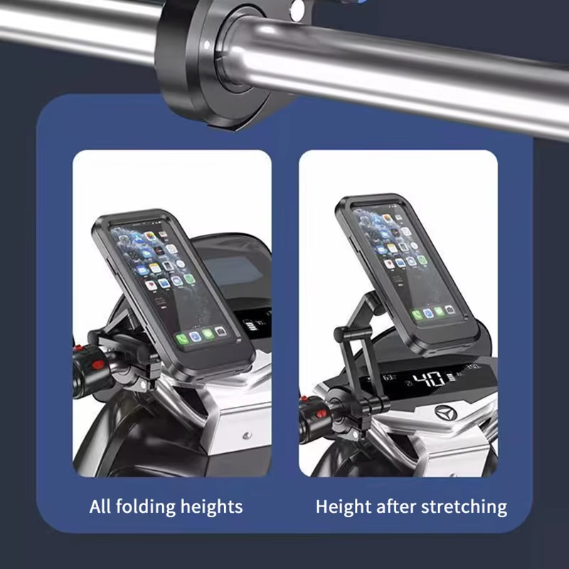 iLead Motorcycle Waterproof Phone Mount Case 360° Rotating Holder for Up to 6.9" Phones - Image 5