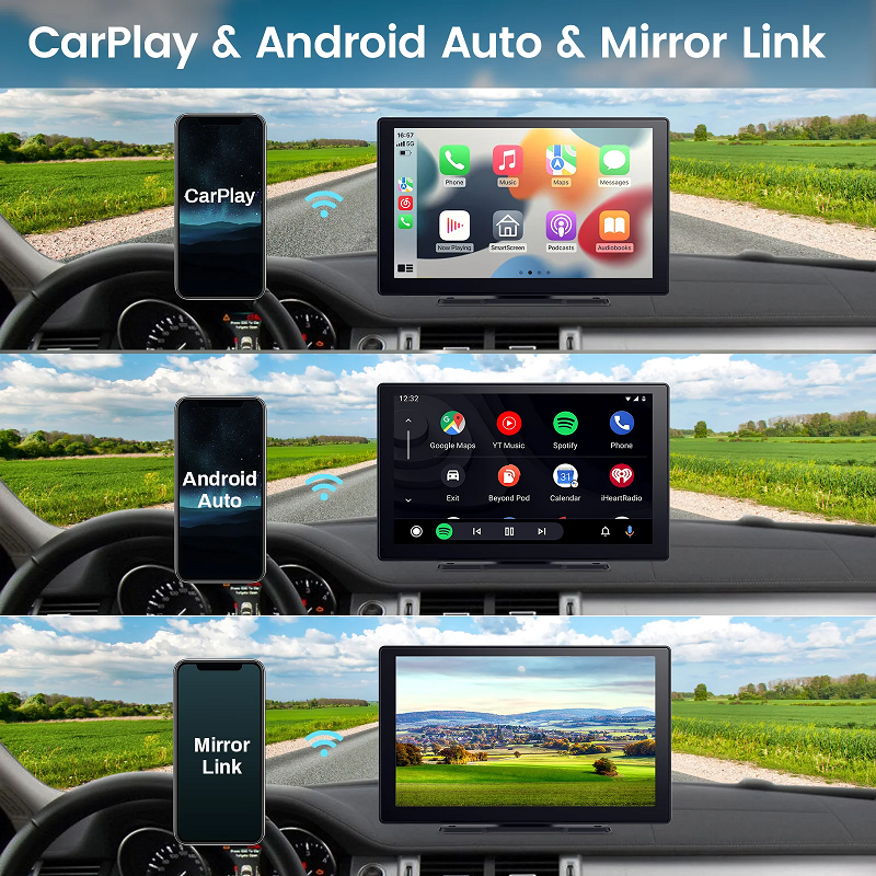 iLead 9 Inch Wireless Car Stereo with CarPlay & Android Auto WIFI Audio Player - Image 3