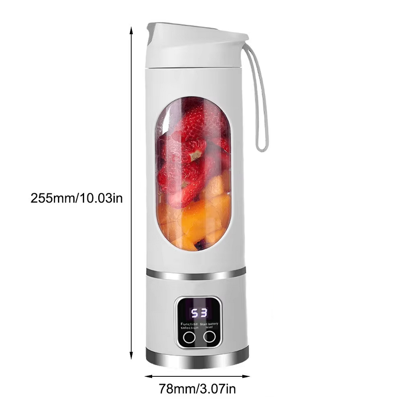 iLead Portable USB Rechargeable Juicer Blender Cup 450ml 8-Blade Smoothie Maker - Image 9