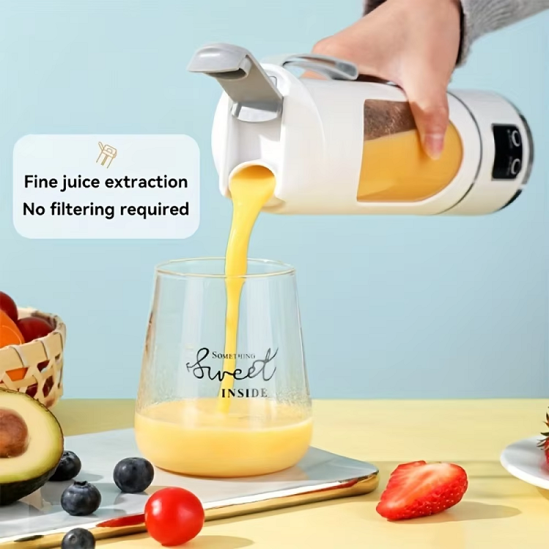 iLead Portable USB Rechargeable Juicer Blender Cup 450ml 8-Blade Smoothie Maker - Image 2