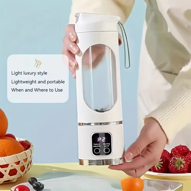 iLead Portable USB Rechargeable Juicer Blender Cup 450ml 8-Blade Smoothie Maker - Image 3