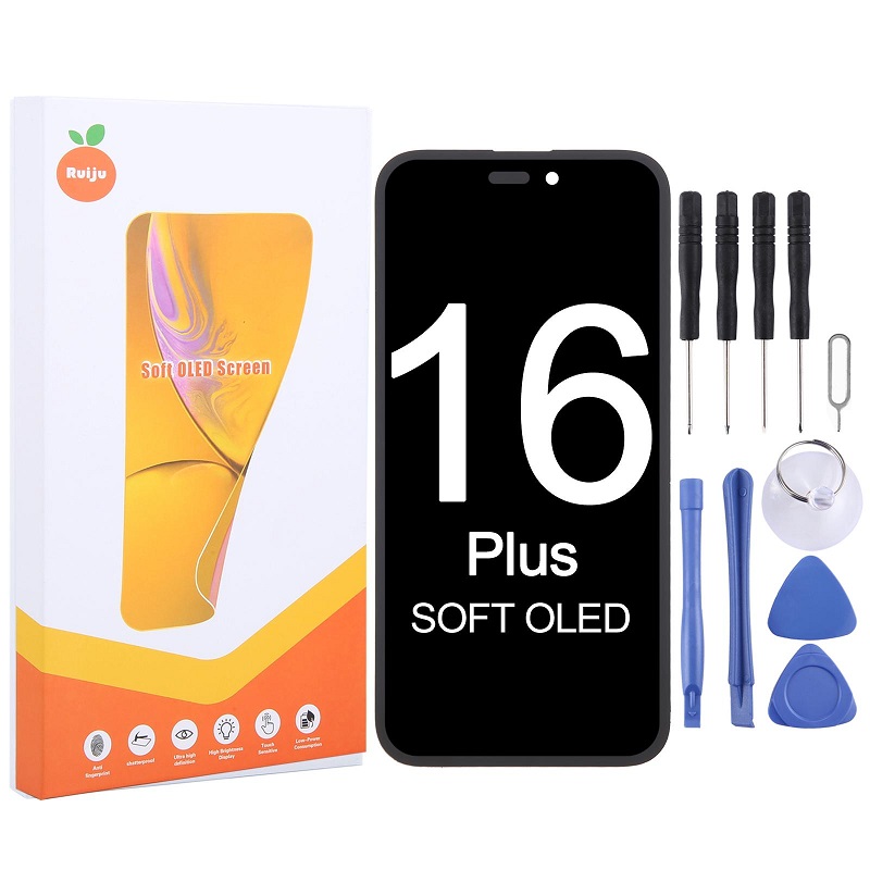 iPhone 16 Plus Replacement Premium RJ Soft OLED Display Assembly