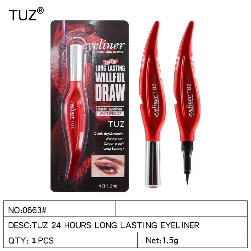 Waterproof Precision Eyeliner, Ultra-Fine Tip Long-Lasting, Black - Image 4