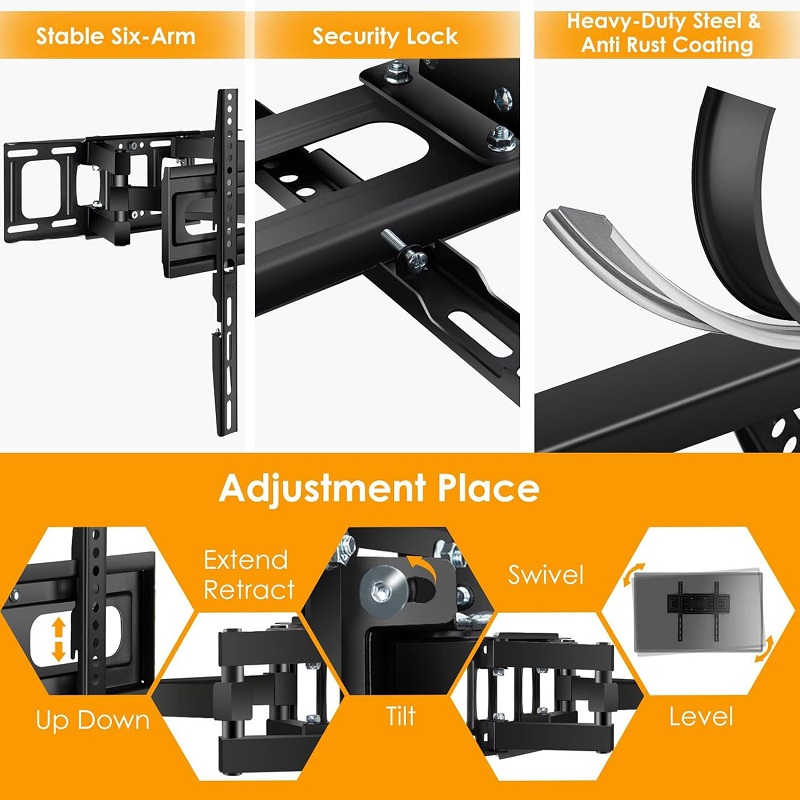 iLead Universal TV Wall Mount Bracket 26–65", VESA Patterns 400×400mm - Image 4