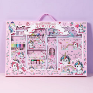41-Piece Kids Stationery Set – Cartoon School Supplies Gift Box for Children Aged 6+, Unicorn