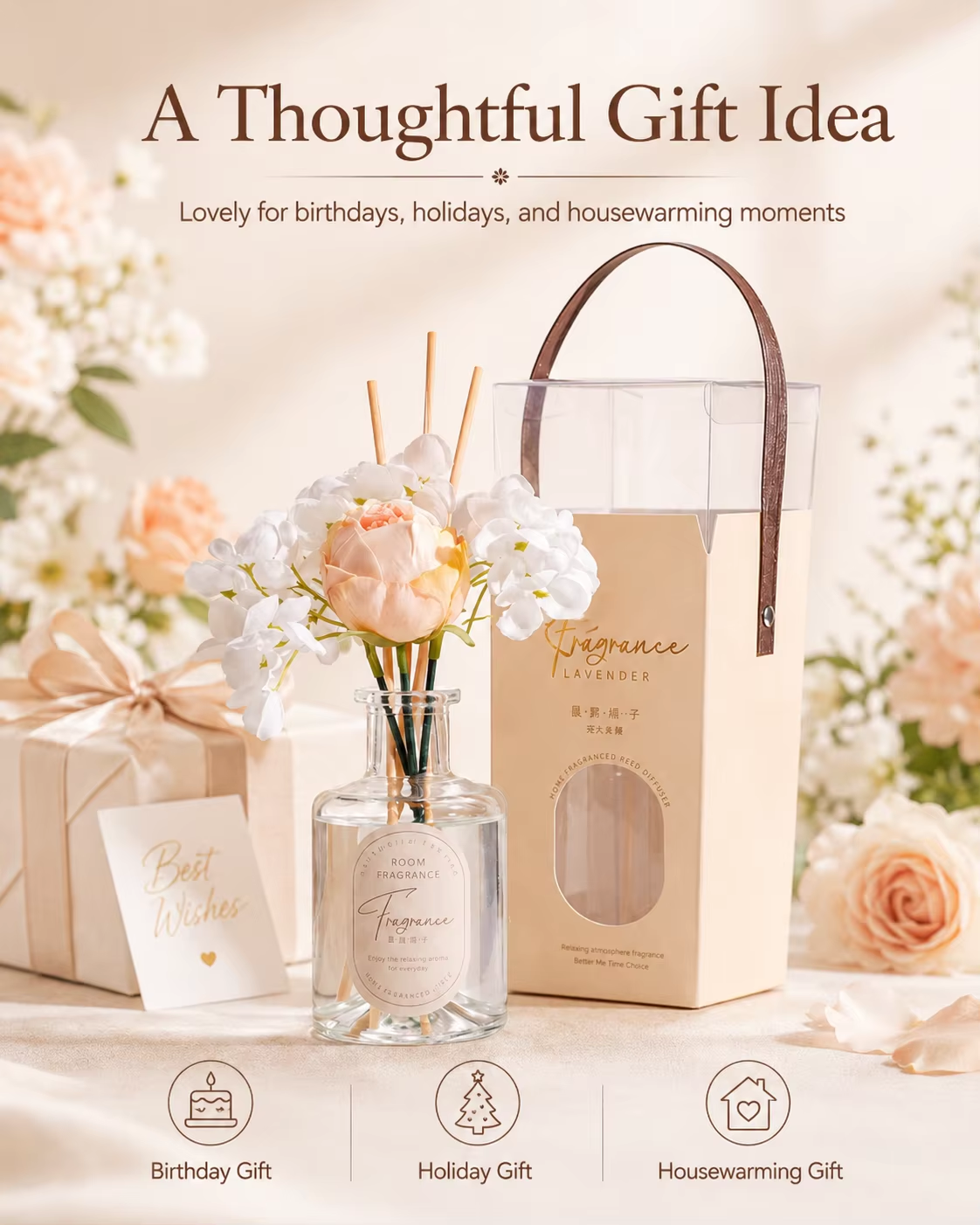 Mint Rose Sweet Floral Aromatherapy Gift Set – Flower Design Home Fragrance, Gift Box - Image 11