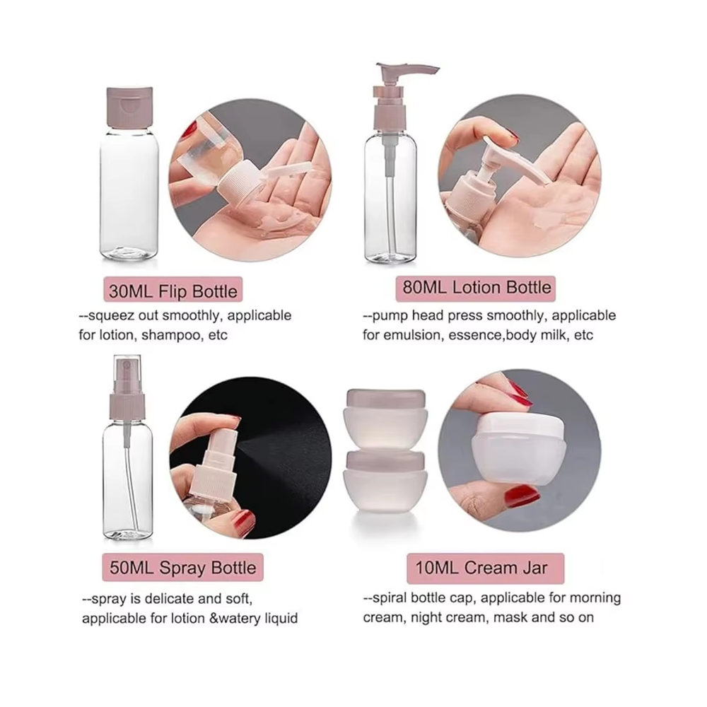 11-Piece Travel Toiletry Bottle Set – Refillable Travel Containers - Image 6