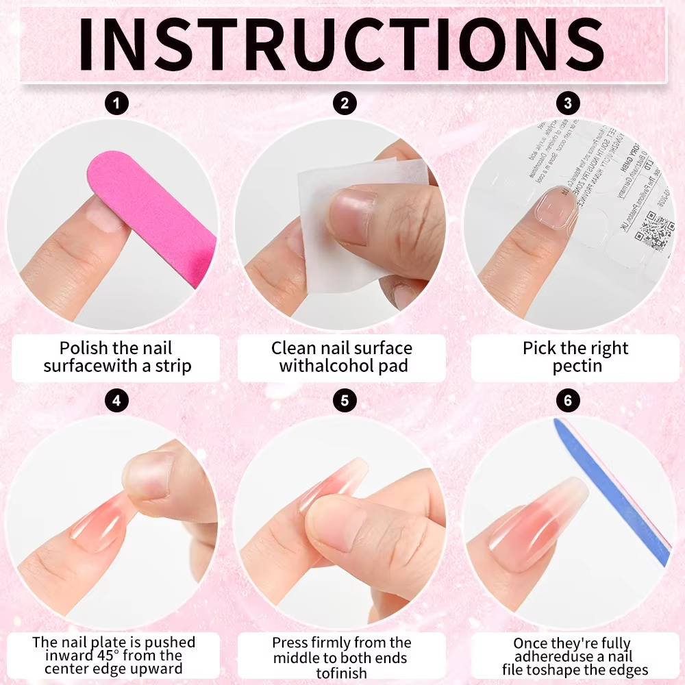 576PCS Long Coffin Press On Nails – 24 Colours Full Cover Acrylic False Nails - Image 3