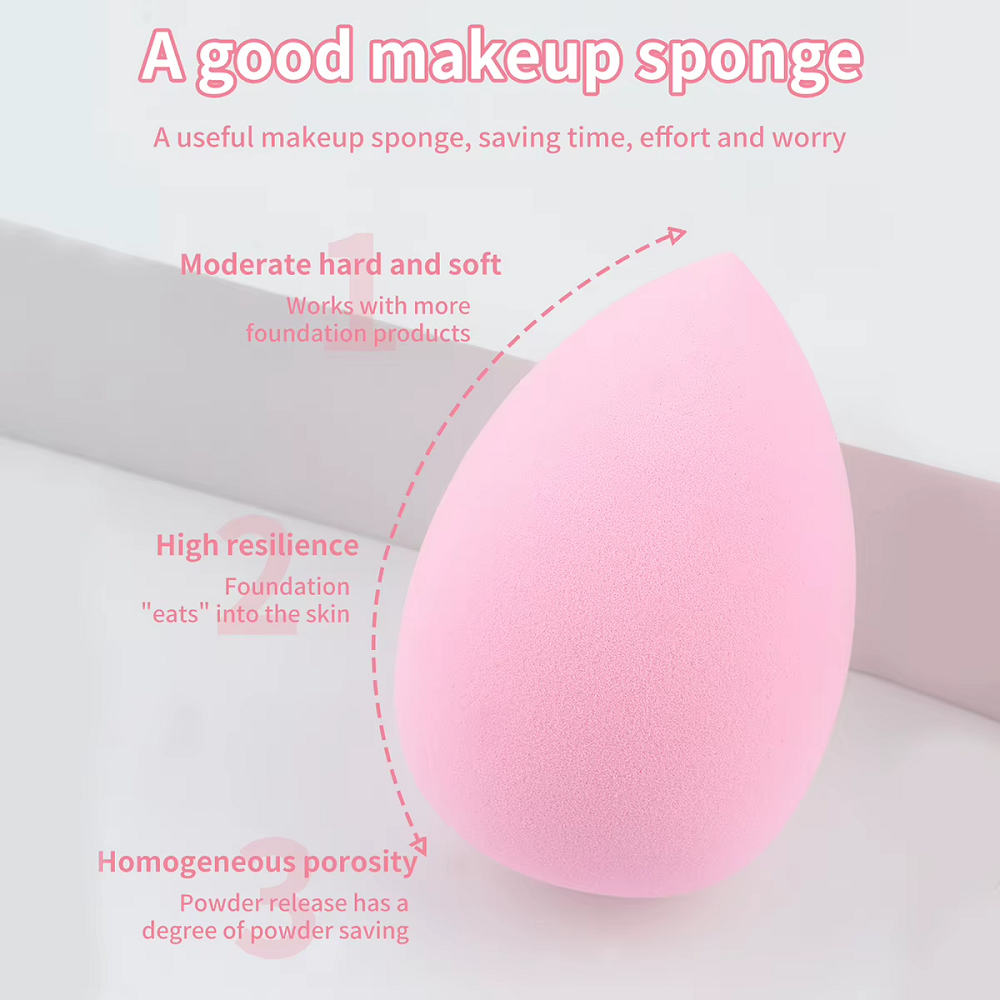 6-Piece Pink Makeup Brush Set with Makeup Brushes, Beauty Blender & Eyelash Curler - Image 3